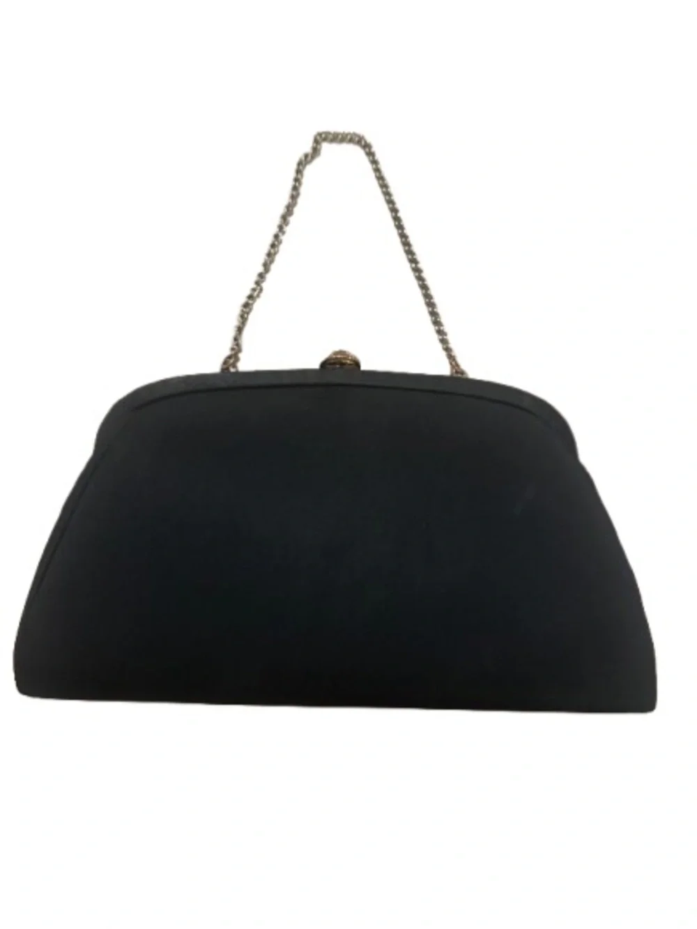 Vintage 1960s Classic Black Clutch Bag
